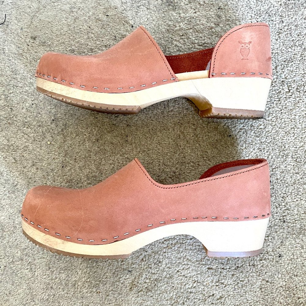 Sandgrens Brett Low Clogs - Blush Nubuck - size 41
